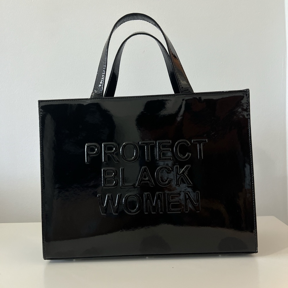 CISE Black Patent Vegan Leather ‘PBW’ Tote